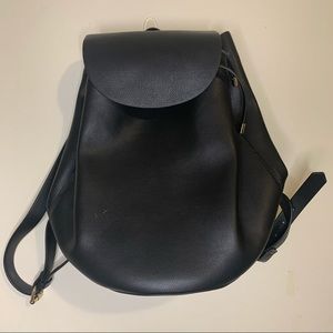 ZARA Black Faux Leather Backpack